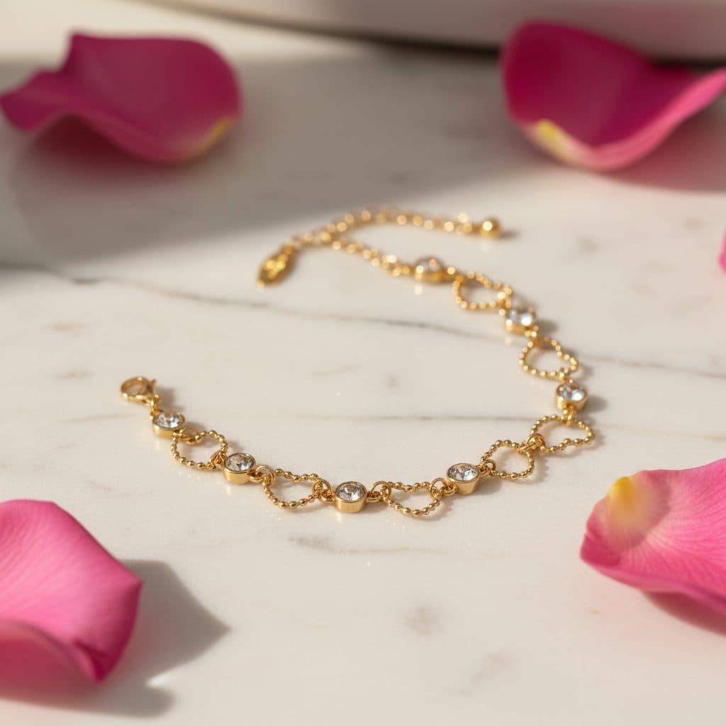 High quality elegant heart bracelet minimal jewellery by Elvarra