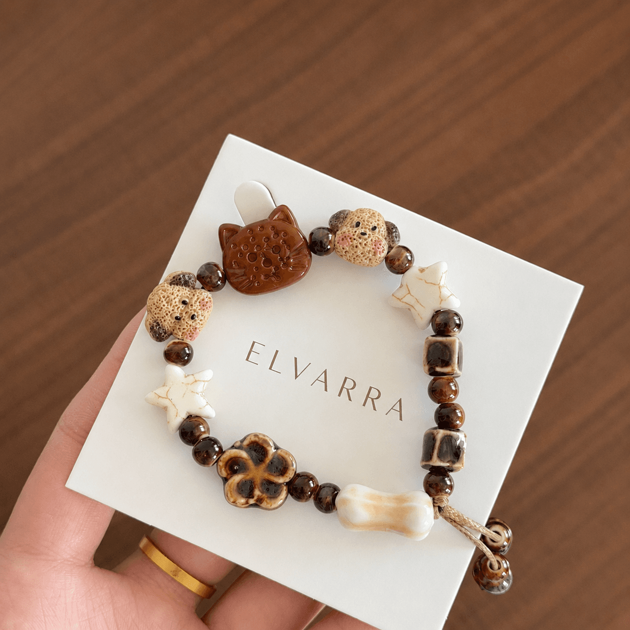 Elvarra Ceramic Pet Charm Bracelet minimal jewellery by Elvarra