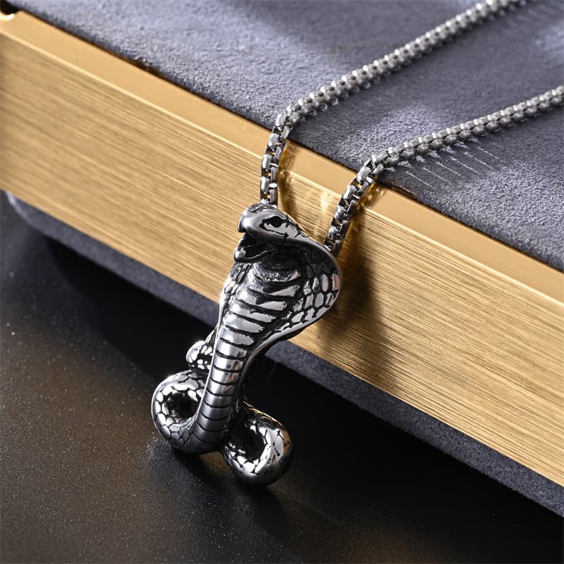 Cobra Snake Stainless Steel Pendant Necklace β Bold Statement Unisex Jewelry