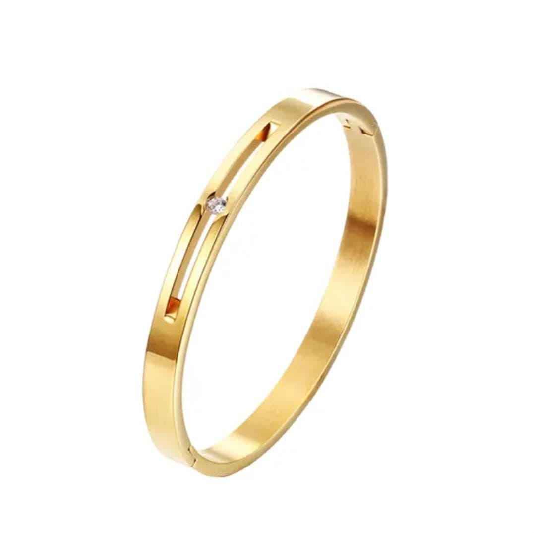 Bracelet with Hollow Carving Rectangular Slot size 2.4